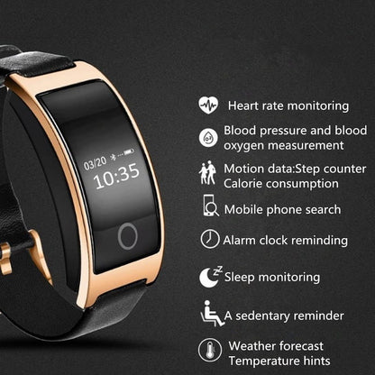 Accurate Slim Fitness Tracker with Blood Pressure Monitor