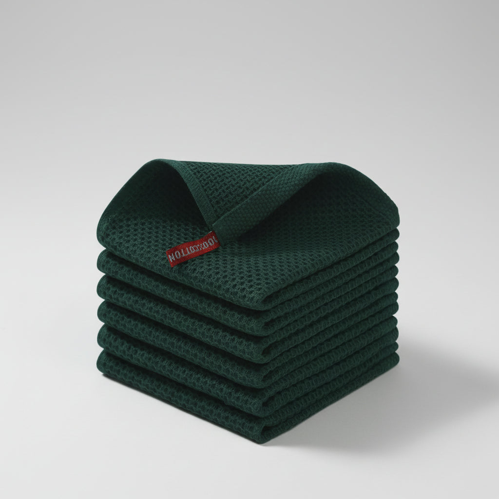 Gentle Kitchen Dish Towels Set Thick Absorbent Textured Weave