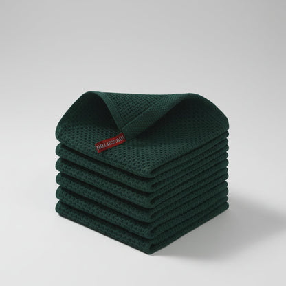 Gentle Kitchen Dish Towels Set Thick Absorbent Textured Weave