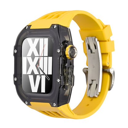 Premium Fluoro Band & Black Case Kit For Apple Watch