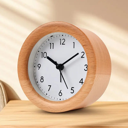 Calming Wood Alarm Clock with Soft Night Light