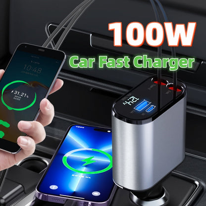 Fast 4-Port USB Car Charger