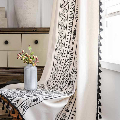 Stylish Patterned Blackout Curtains in Soft Cotton Fabric