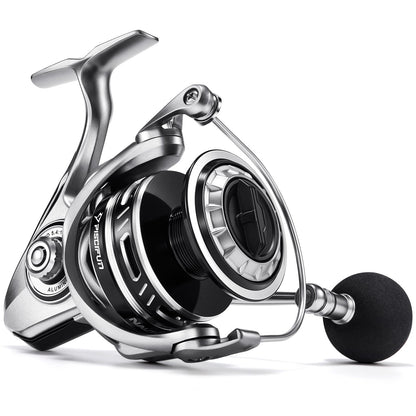 Durable Saltwater Spinning Fishing Reel with Aluminum Body