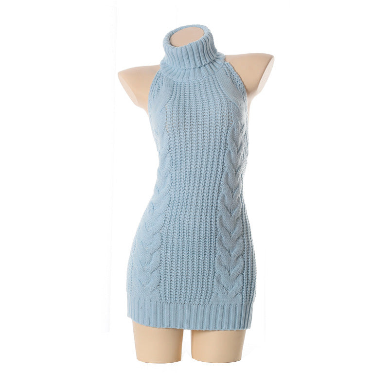 Trendy Cold Shoulder Knit Night Club Sweater