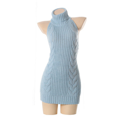 Trendy Cold Shoulder Knit Night Club Sweater