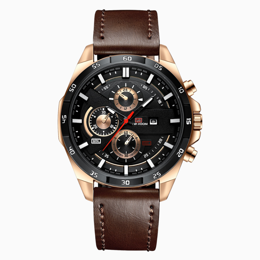 Luxury Leather Men's Classic Watch - Lusomart