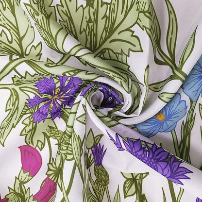 Pastoral Style Plants Waterproof Shower Curtain-3