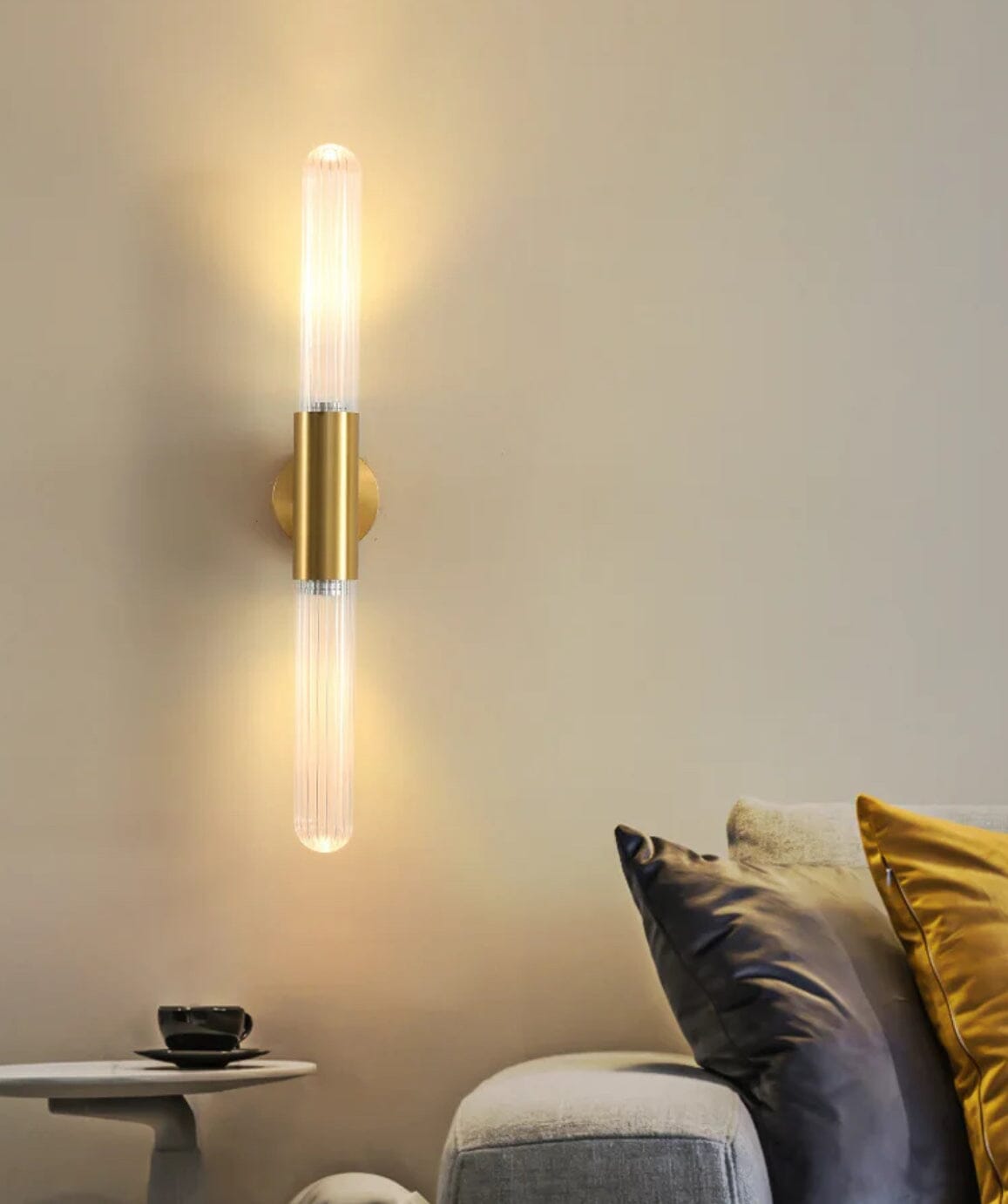 Sleek Glass Floor Lamp Modern Home Decor Light