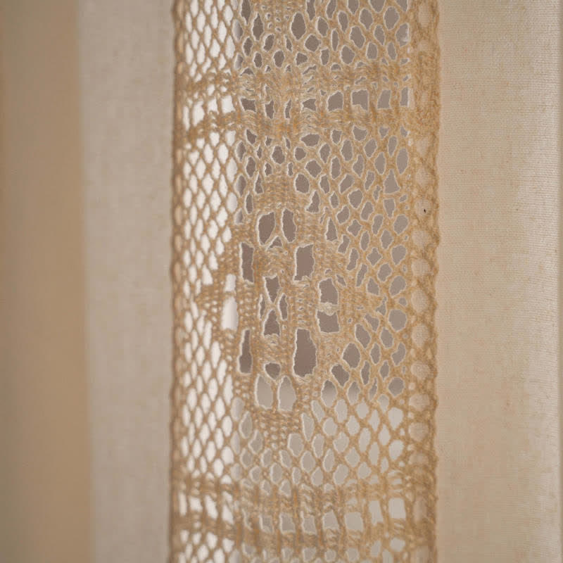 Neutral Semi Sheer Window Curtain Set