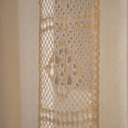 Neutral Semi Sheer Window Curtain Set
