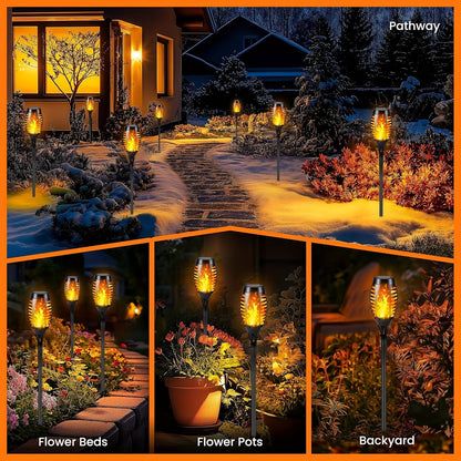 Warm Ambient Outdoor Solar Pathway Lights