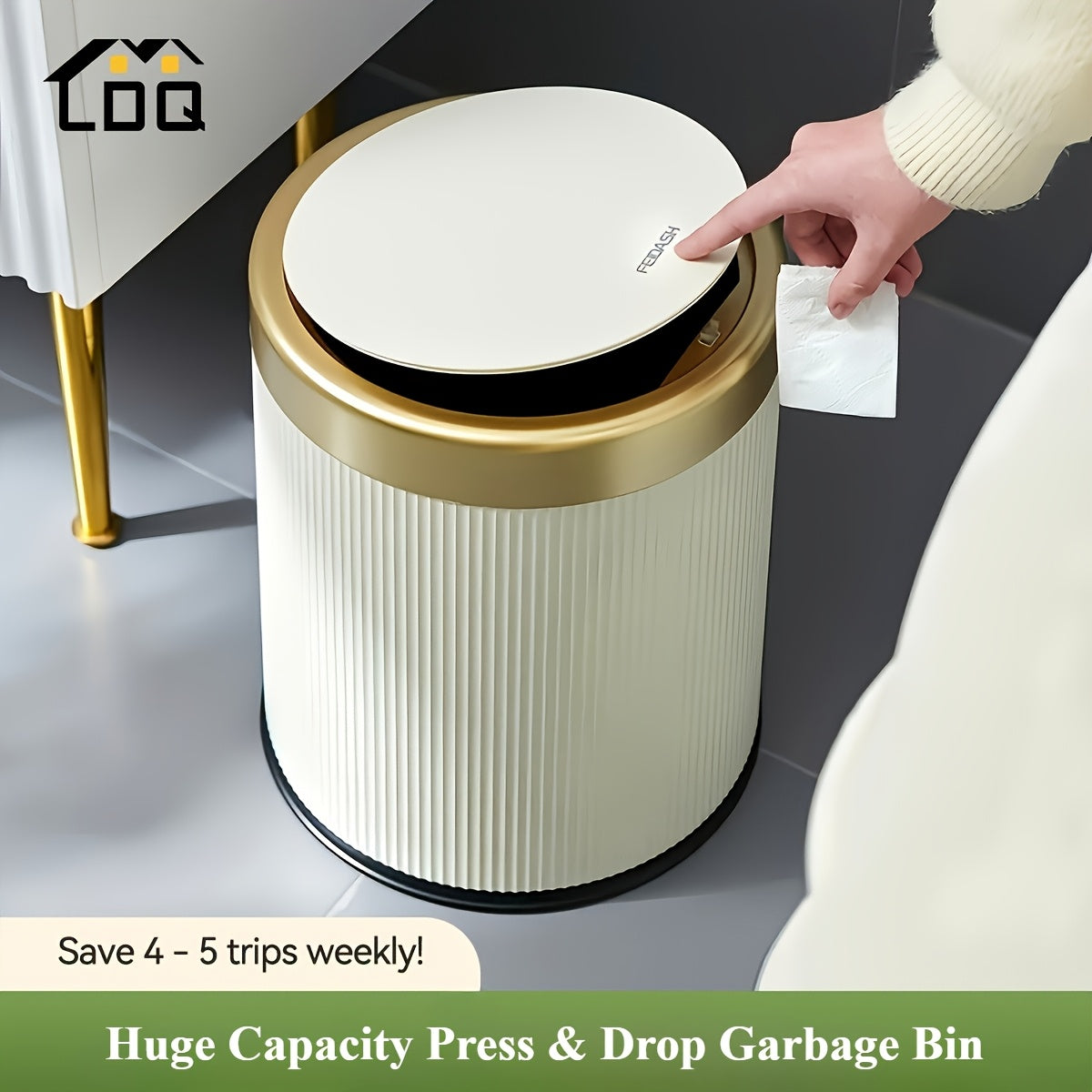 Premium Oval Pedal Bin with Twin Inner Containers