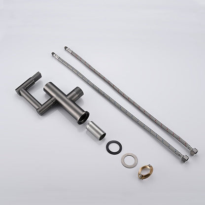 Modern Single Handle Bathroom Faucet with Temp Display
