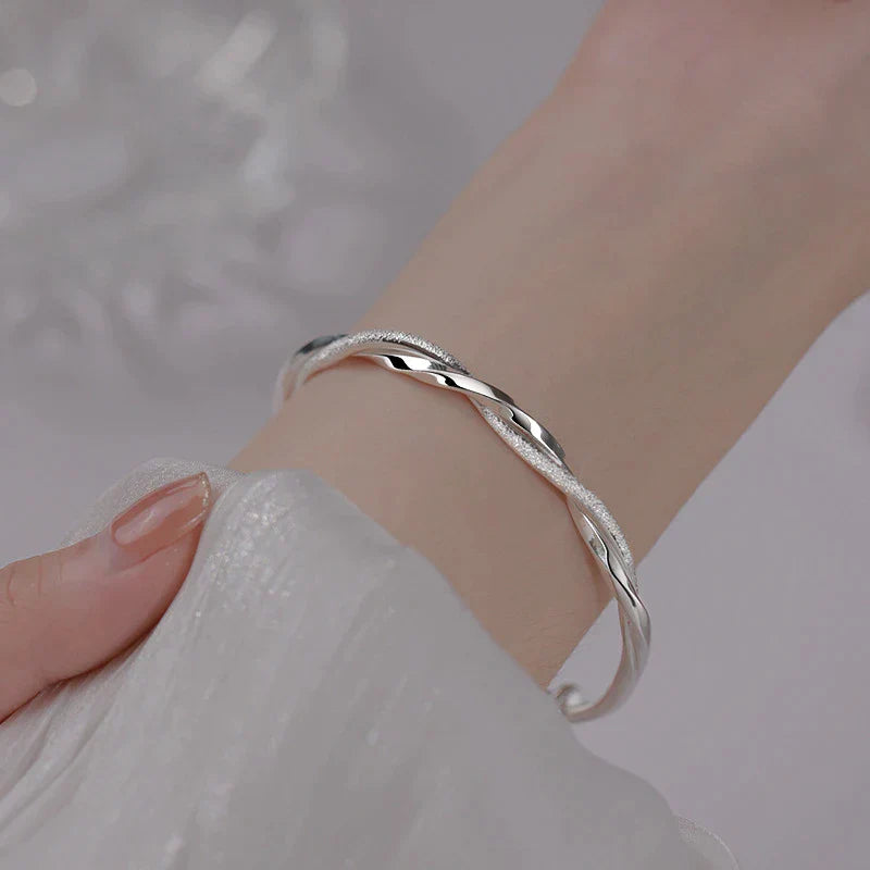 Elegant Woven Silver Bracelet for Women Classic Jewelry - Lusomart
