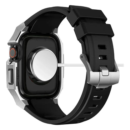Colorful Rubber Apple Watch Strap With Metal Case