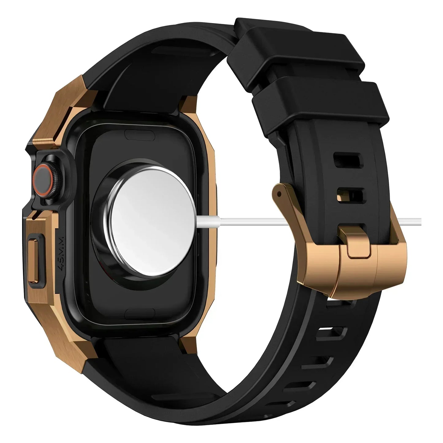 Colorful Rubber Apple Watch Strap With Metal Case
