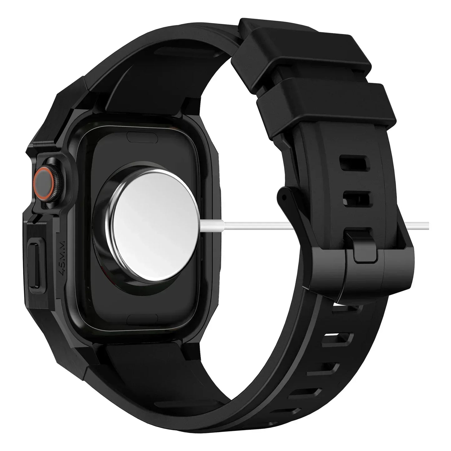 Colorful Rubber Apple Watch Strap With Metal Case