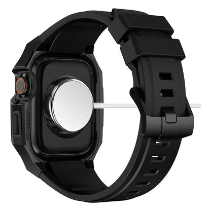 Colorful Rubber Apple Watch Strap With Metal Case