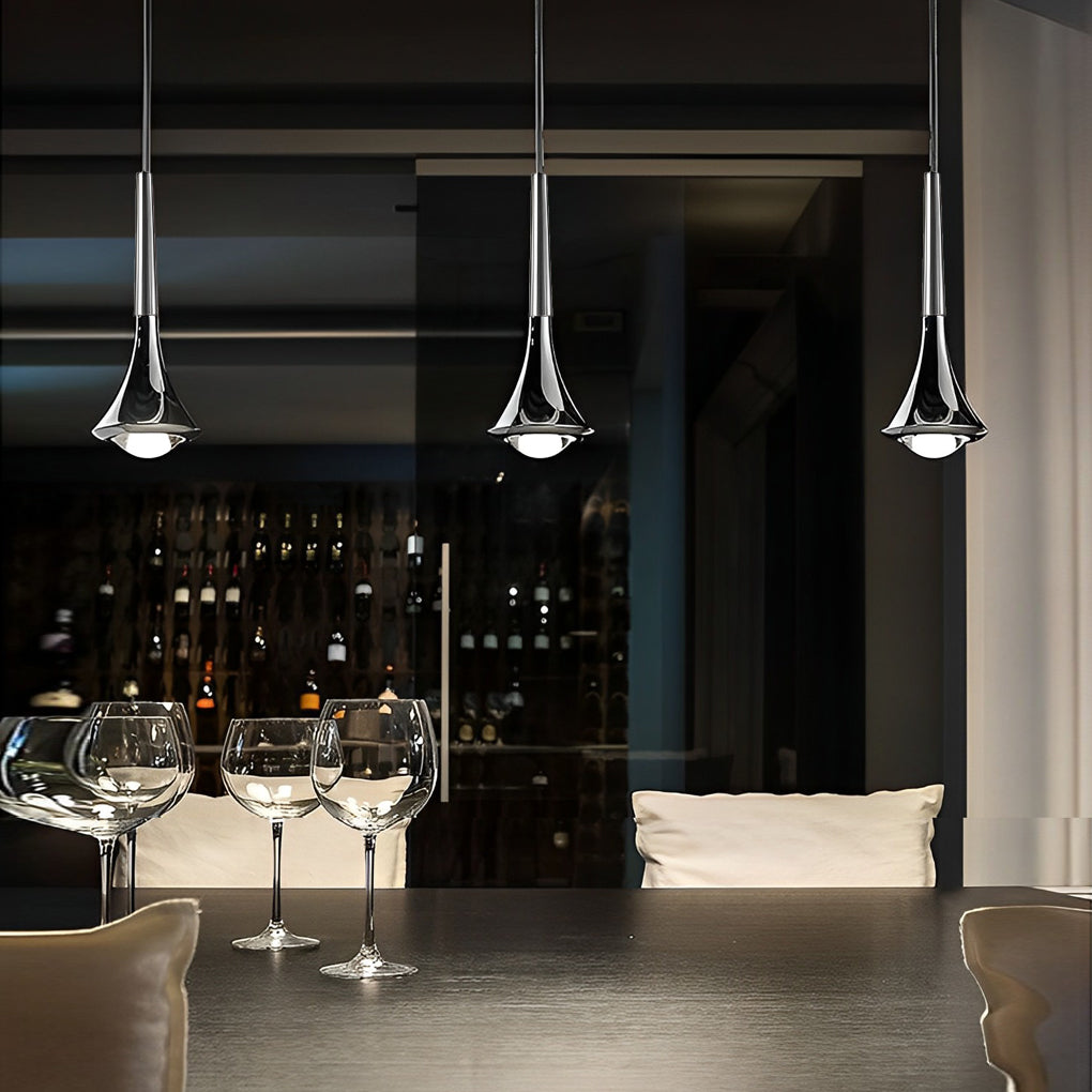 Sleek Glass Pendant Lamp With Warm Soft Lighting