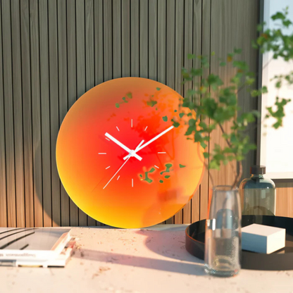 Silent Modern Glass Wall Clock - Lusomart