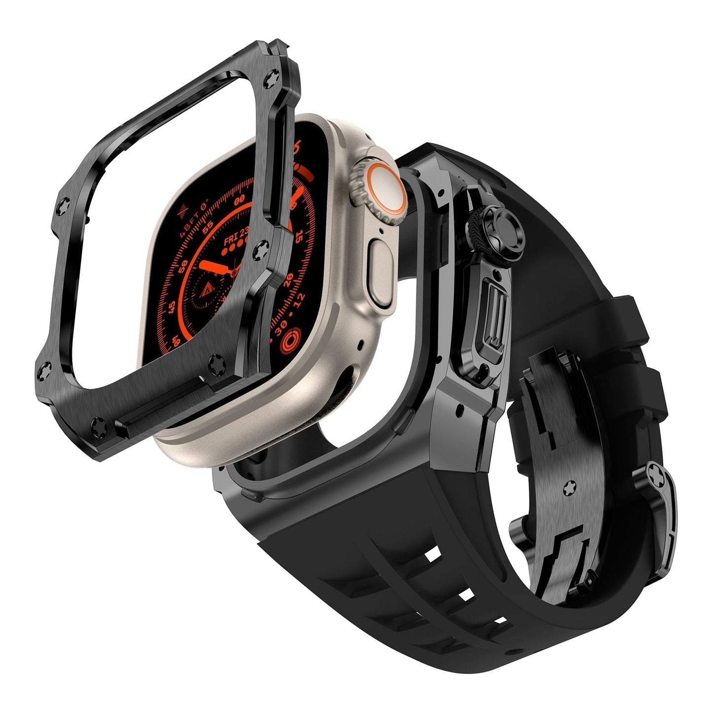 Tough Black Stainless Steel Case for Apple Watch Ultra