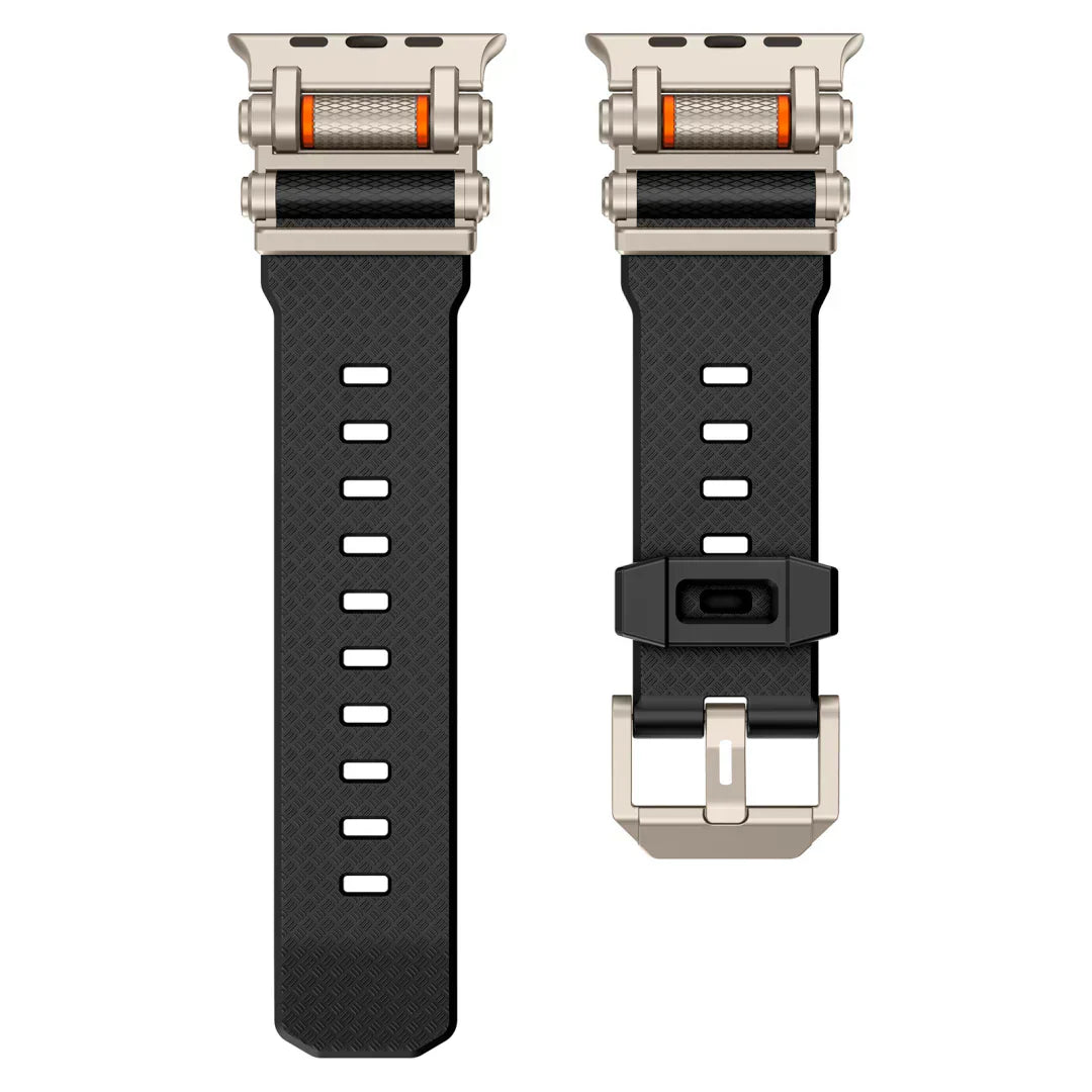 Durable Rotating Apple Watch Band with Silicone Strap