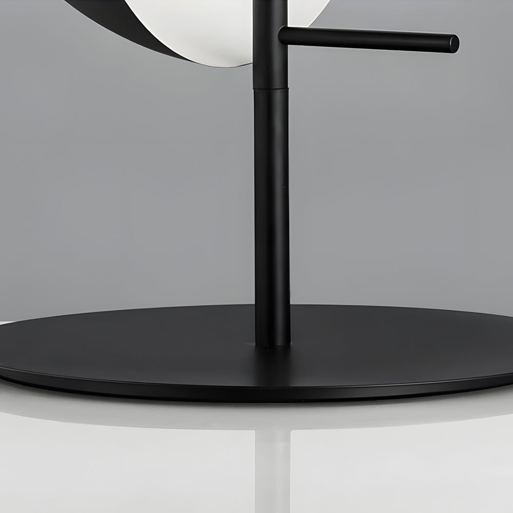 Tall Glass Table Lamp with Smoky Shade