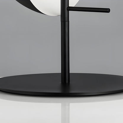 Tall Glass Table Lamp with Smoky Shade