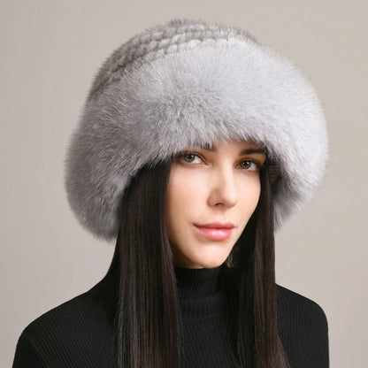 Soft Mink Fur Winter Hat for Warmth and Style