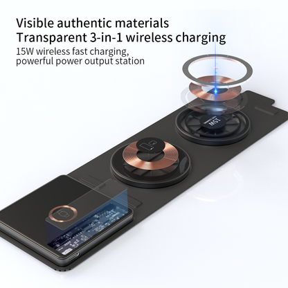 Portable 3-in-1 Fabric Organizer and Qi Charger