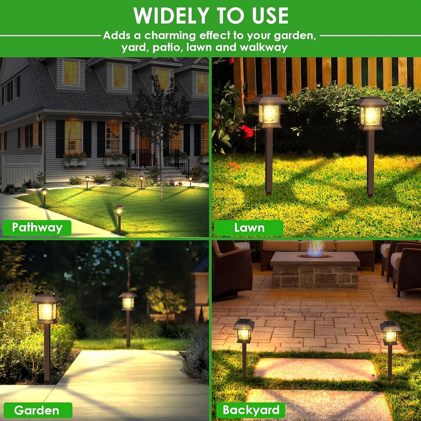 Outdoor Solar Powered Path Lights