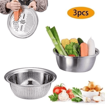 3-in-1 Premium Stainless Steel Sink Set