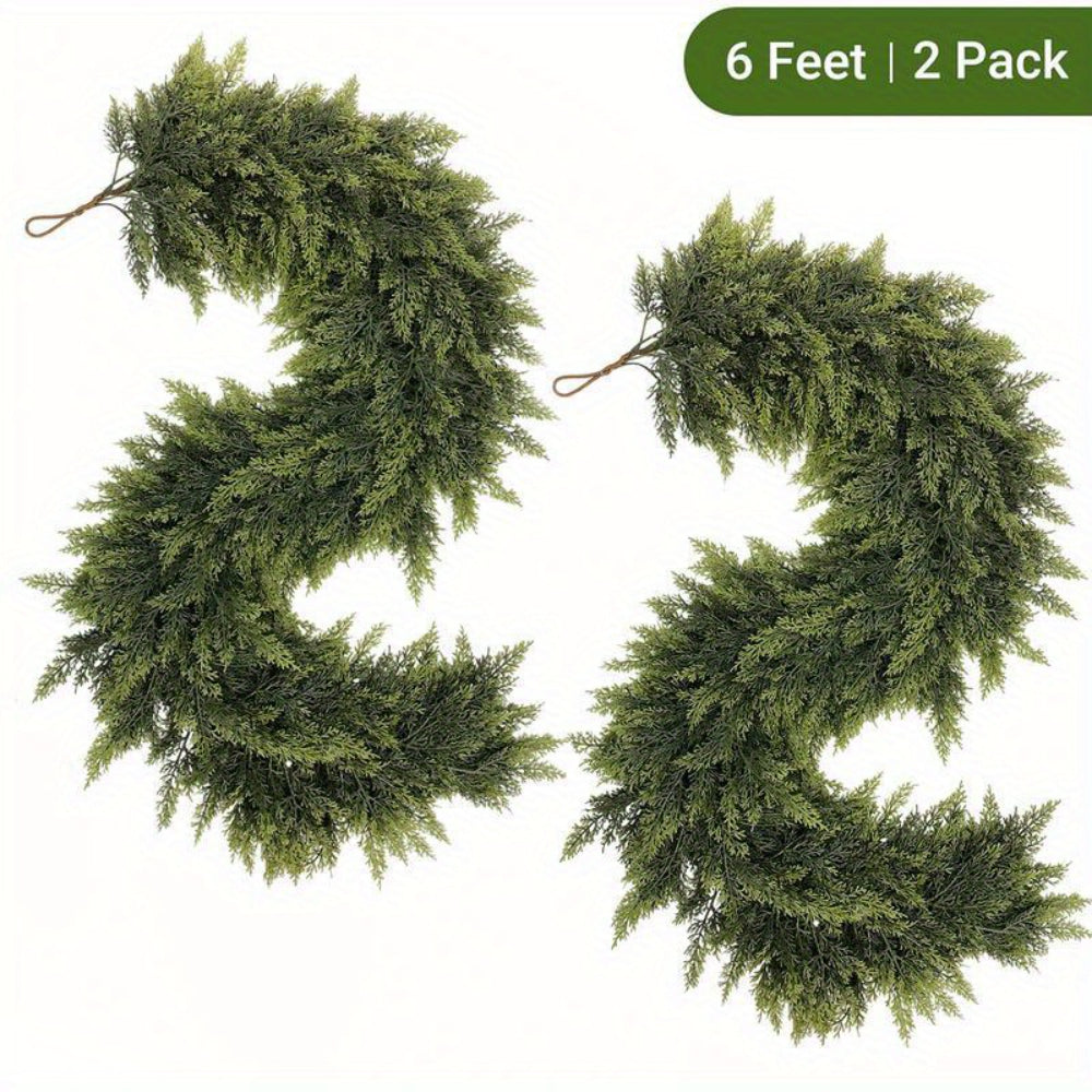 Festive Holiday Greenery Garland for Home Decor