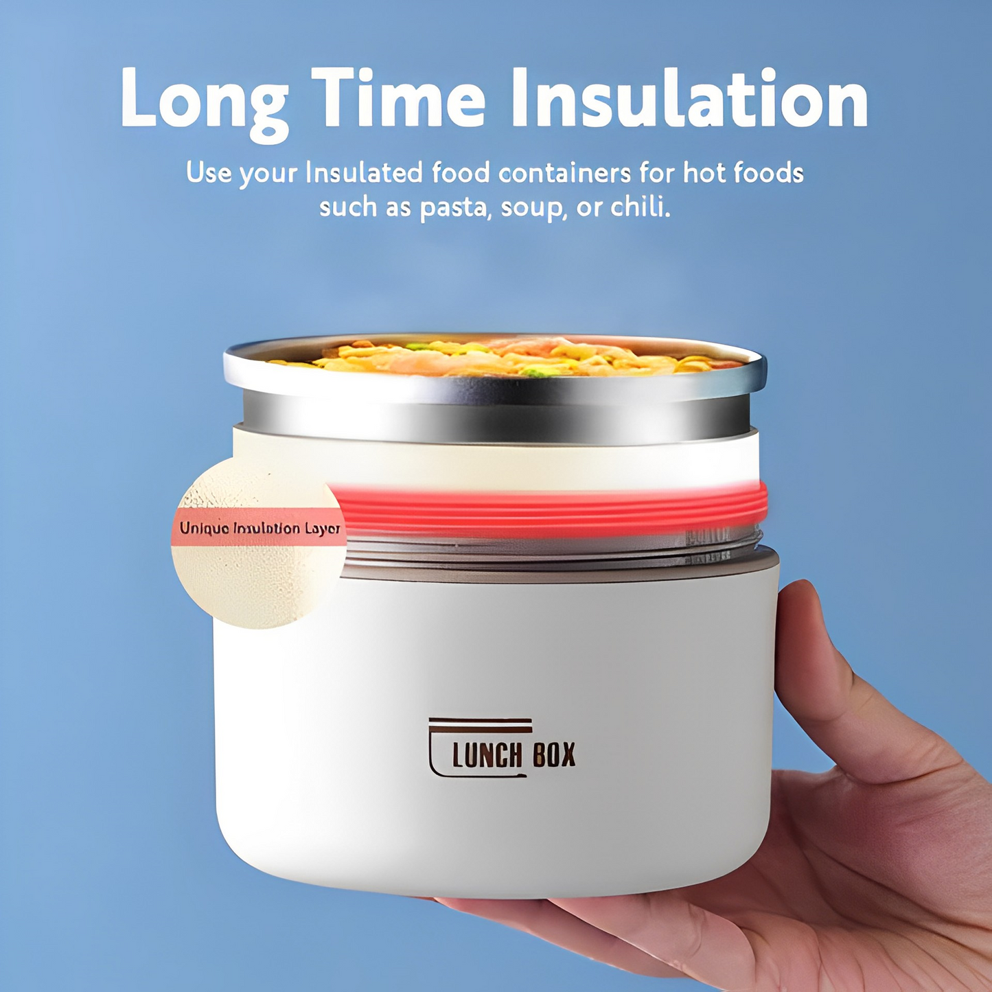 Thermal Insulated Food Container Keeps Lunch Fresh