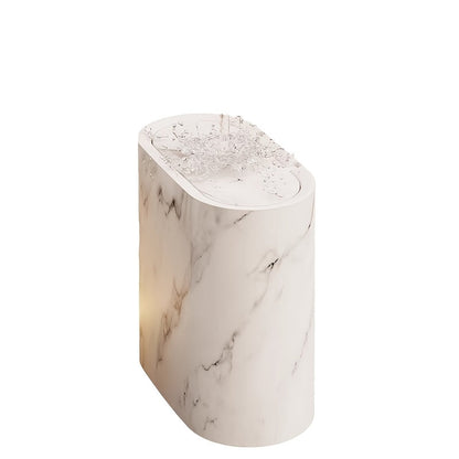 Elegant Stone Waste Basket with Lid