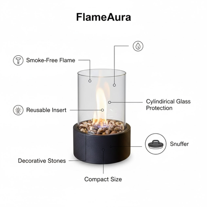 Indoor Smokeless Table Fire Pit Modern Portable Fireplace