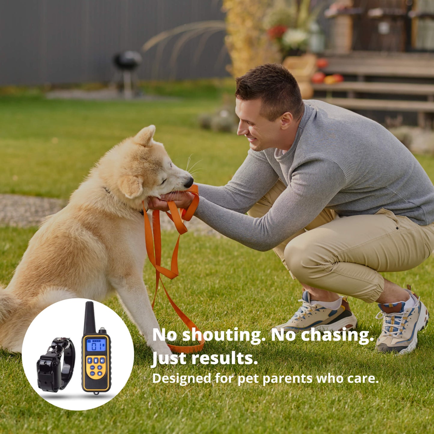 Long Range Waterproof Dog Training Collar With Rechargeable Remote