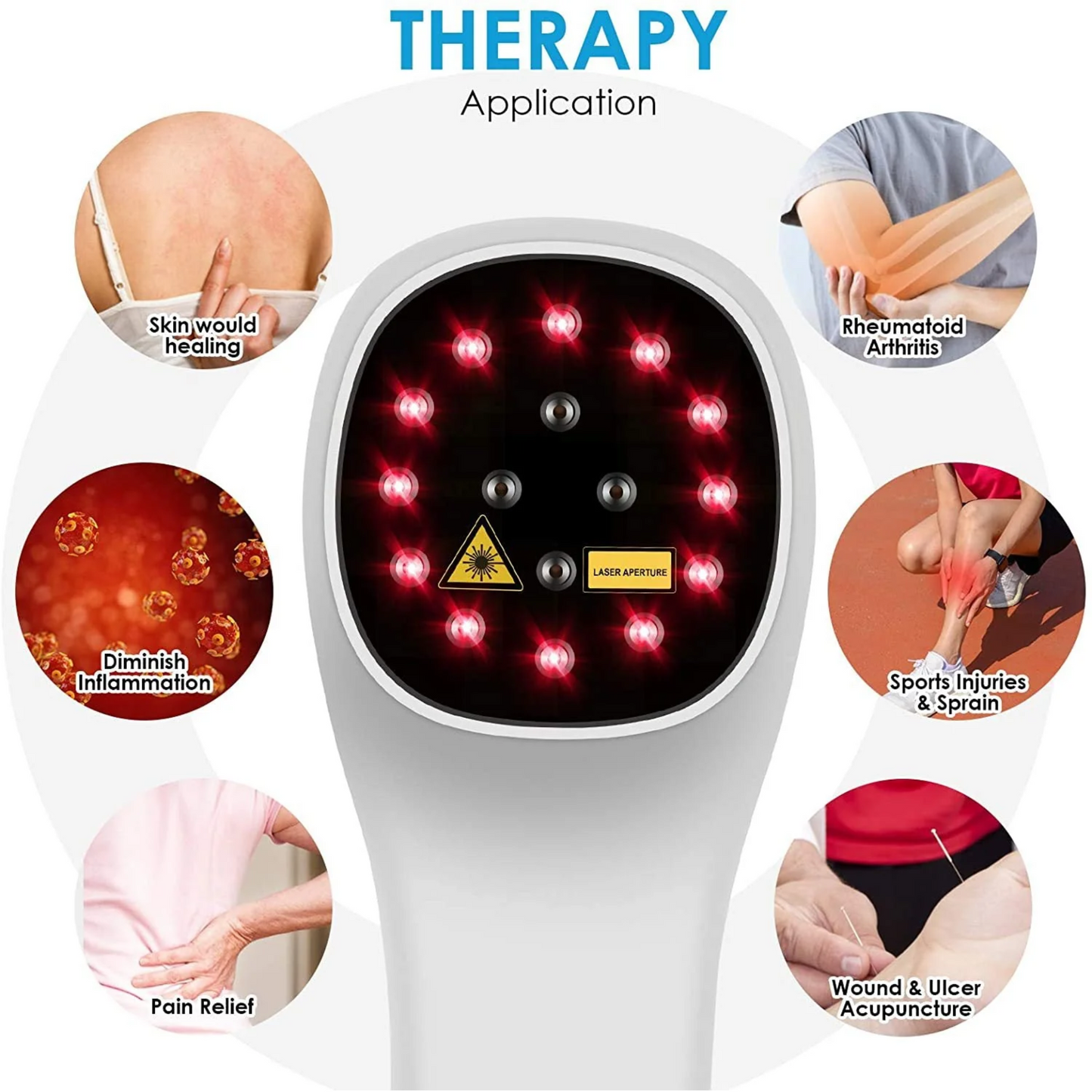 Portable Red Light Skin Therapy Device for Home Use