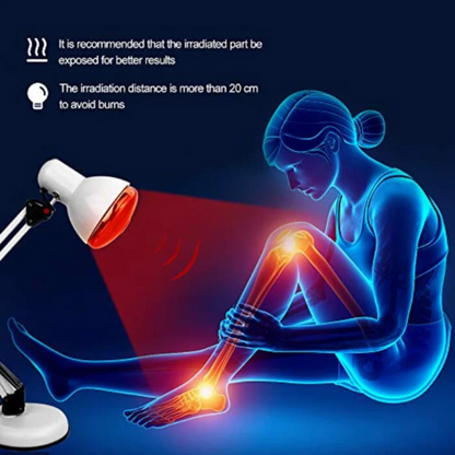 Portable Infrared Heat Therapy Lamp On Adjustable Stand