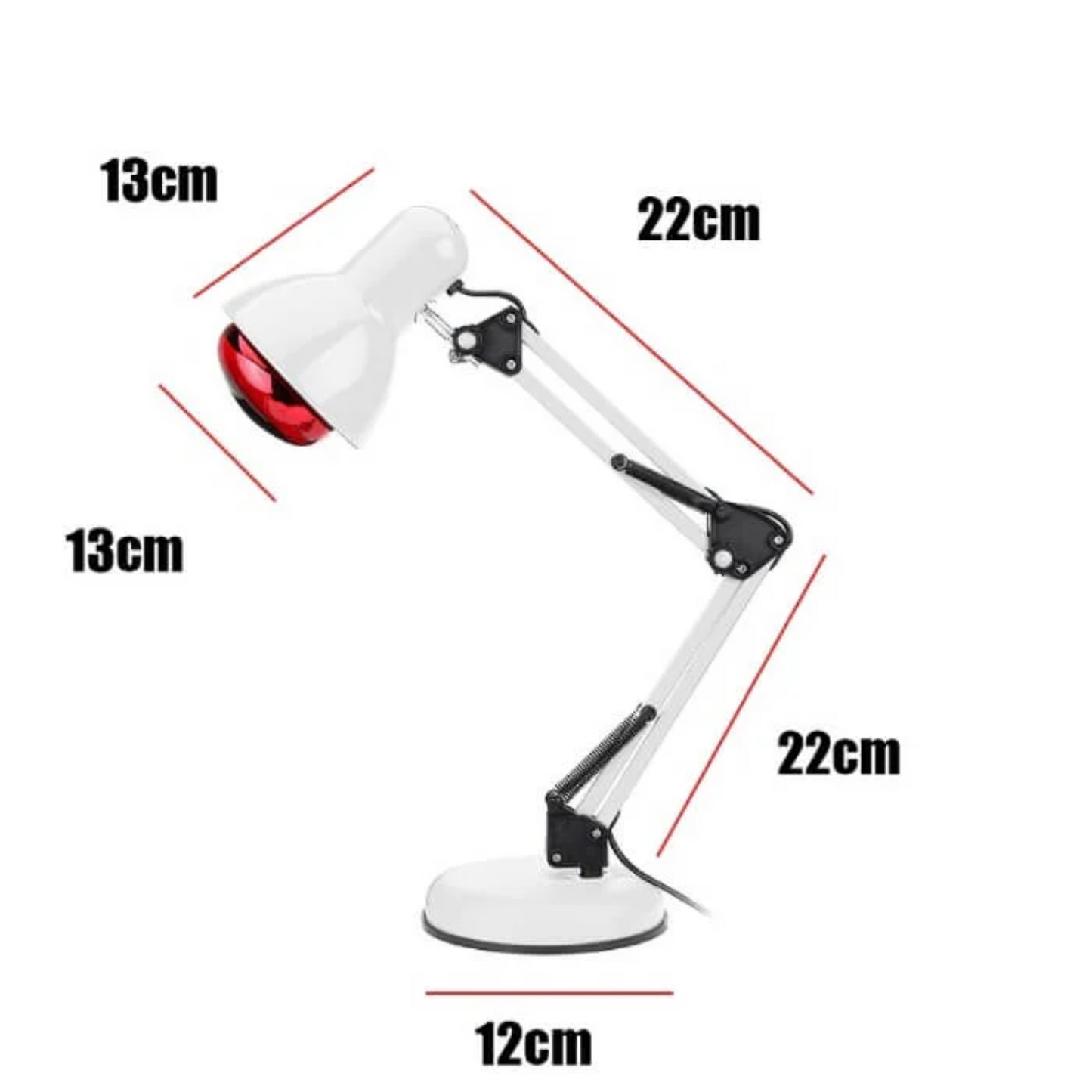 Portable Infrared Heat Therapy Lamp On Adjustable Stand