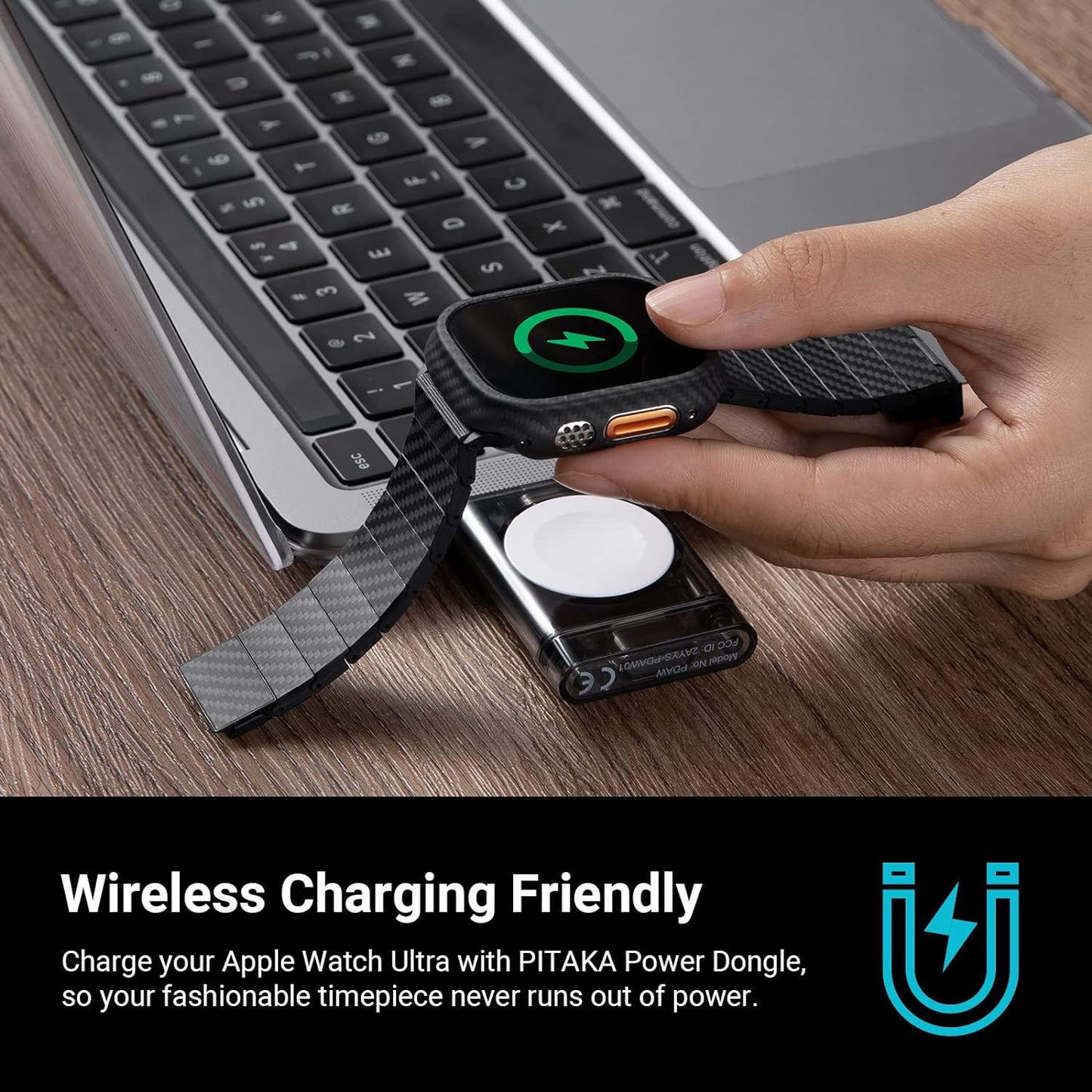 Thin Carbon Fiber Smart Watch Band with Durable Cover