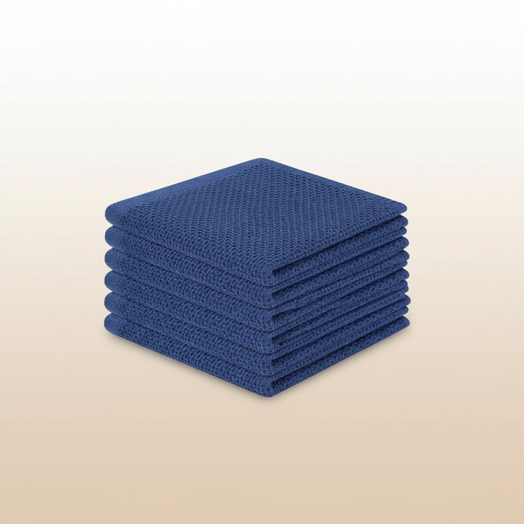 Gentle Kitchen Dish Towels Set Thick Absorbent Textured Weave