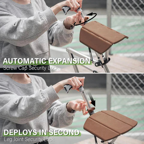 Portable Hiking Staff with Integrated Rest Seat
