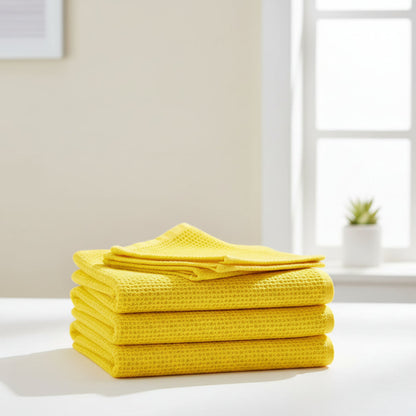 Gentle Kitchen Dish Towels Set Thick Absorbent Textured Weave