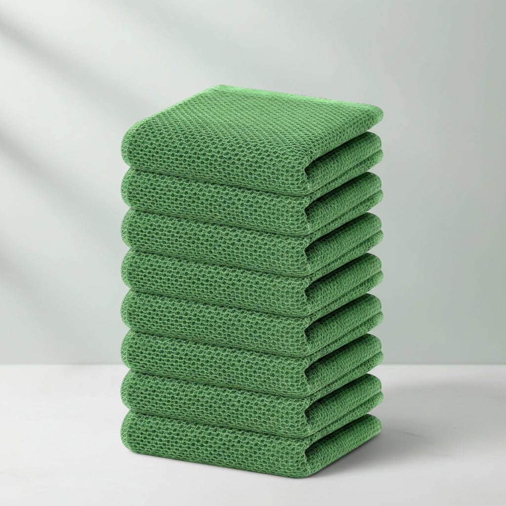 Gentle Kitchen Dish Towels Set Thick Absorbent Textured Weave