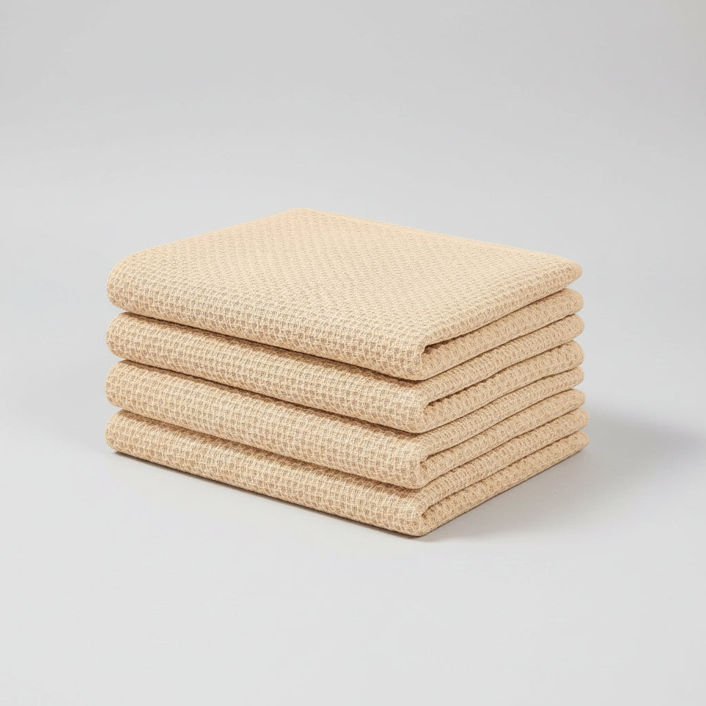Gentle Kitchen Dish Towels Set Thick Absorbent Textured Weave