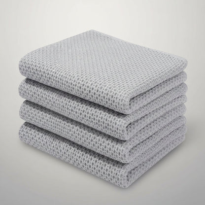 Gentle Kitchen Dish Towels Set Thick Absorbent Textured Weave