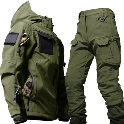 Waterproof Mens Outdoor Cargo Pants Jacket Set