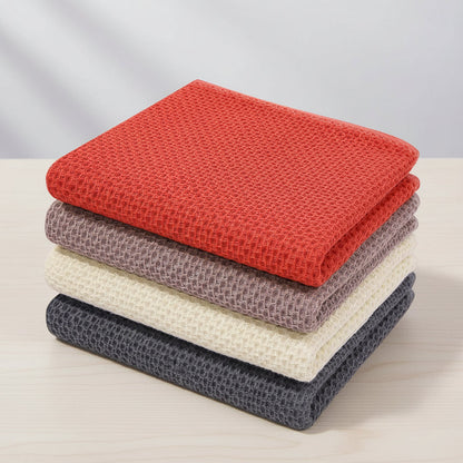 Gentle Kitchen Dish Towels Set Thick Absorbent Textured Weave